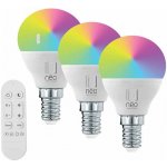 Immax NEO LITE Smart 3x žárovka LED E14 6W RGB+CCT barevná a bílá, stmívatelná, WiFi, P45 – Zboží Živě