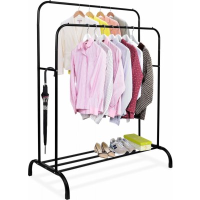 Černý dvojitý věšák na oblečení BENI – Sleviste.cz