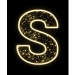 Eco Fix 2D LED světelné písmeno S, 85 × 123 × 3 cm, teple bílá, závěsná, 3D tisk – Hledejceny.cz