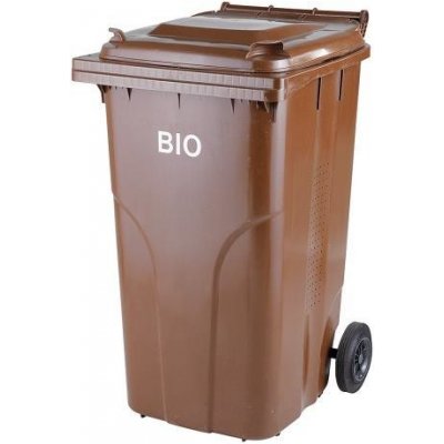 Meva Popelnice plastová BIO 240 l hnědá s roštem 005-5BIO/R – Zboží Mobilmania