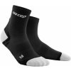 CEP krátké běžecké kompresní ponožky ultralight černá světle šedá