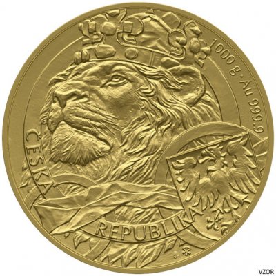 Česká mincovna Zlatá mince Český lev 2025 stand 1000 g – Zbozi.Blesk.cz