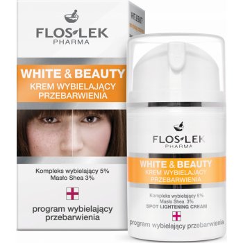 FlosLek Pharma White & Beauty bělicí krém pro lokální ošetření (Lightening Complex 5%, Shea Butter 3%) 50 ml