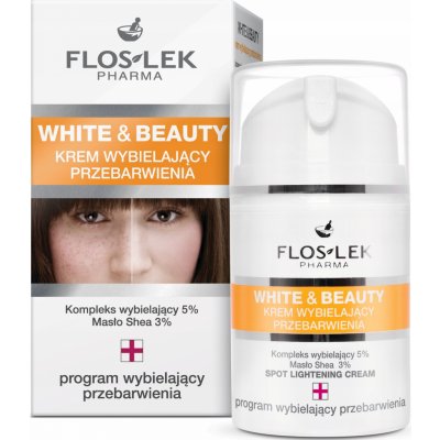 FlosLek Pharma White & Beauty bělicí krém pro lokální ošetření (Lightening Complex 5%, Shea Butter 3%) 50 ml – Zboží Mobilmania