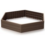Prosperplast Vyvýšený záhon BASE WOODY hnědý 148 cm – Sleviste.cz