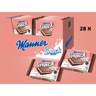 Manner Snack Mini Milch Schoko 28 x 25 g – Zboží Dáma