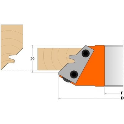 CMT Orange Tools VBD 43,0x23,0x2,0 pro frézu na rohový spoj C694.011