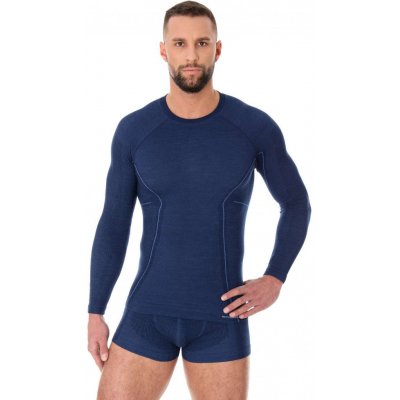 Brubeck Active Wool s dlouhým rukávem navy Blue – Hledejceny.cz