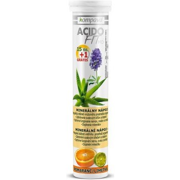 AcidoFit nápoj na odkyslenie organizmu Pomeranč limetka 16 tablet