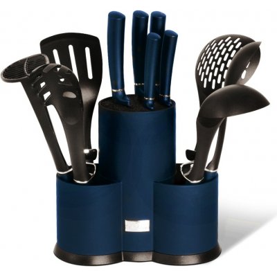 BH Sada nožů a kuchyňského náčiní ve stojanu 12 ks Aquamarine Metallic Line – Zboží Dáma