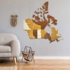 Nástěnné mapy Dřevěná mapa Kanady 100 x 103 cm