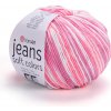 Příze Yarn Art Jeans Soft Colors 6206 krémová, starorůžová, neonově růžová