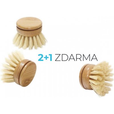 Nanolab Kartáč z bambusu plochý 3 ks – Zboží Dáma