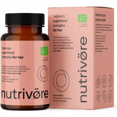 Nutrivore Orgánová výživa Nature’s superfood komplex Pro ni bio 90 kapslí – Hledejceny.cz
