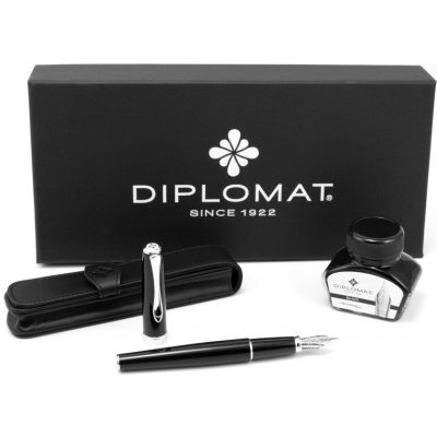 Diplomat Excellence A2 Black Lacquer CT dárková sada – Zboží Živě