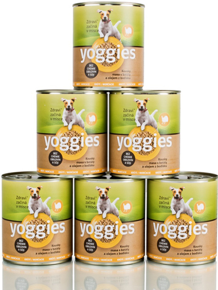 Yoggies krůtí s batáty a bodlákovým olejem 6 x 800 g