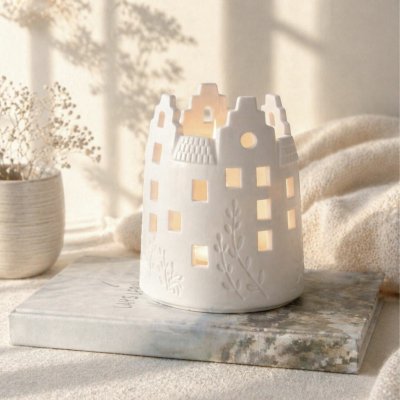 Majas Cottage Porcelánový svícen Jardin L – Zboží Dáma