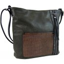 Dámská crossbody kabelka s čelní kroko kapsičkou F-014 zelená