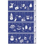 Anděl Přerov Okenní fólie pruhy visící ozdoby bílé s glitry 64 x 15 cm – Hledejceny.cz