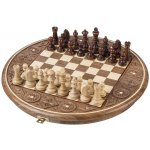 Dřevěné šachy rubínové ořech – Zboží Dáma