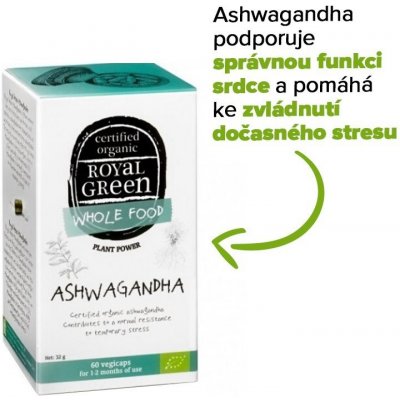 Royal Green Bio Ashwagandha 60 kapslí – Hledejceny.cz