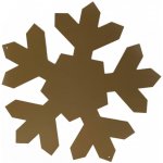 DECOLED Vánoční ozdoba vločka zlatá kovová 30 cm, venkovní – Hledejceny.cz