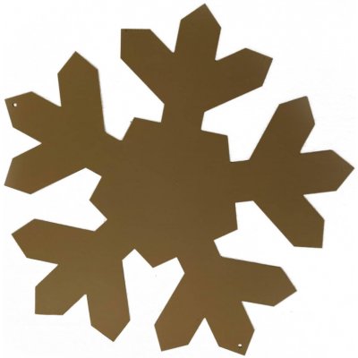 DECOLED Vánoční ozdoba vločka zlatá kovová 30 cm, venkovní – Hledejceny.cz