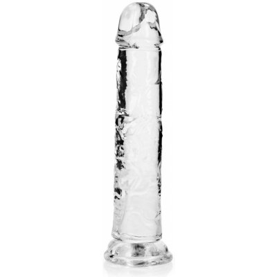 RealRock Crystal Clear Realistic 8 průhledné dildo s přísavkou 22 x 4 cm