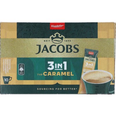 Jacobs instantní káva 3v1 s příchutí karamelu 10 ks 112 g – Zboží Mobilmania