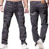 Pánské džíny KOSMO LUPO kalhoty pánské KM001-2 džíny jeans tmavě šedá