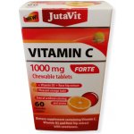 Jutavit Vitamín C 1000 mg Forte + vitamín D3 + extrakt ze šípků pomerančová příchuť 60 žvýkacích tablet – Hledejceny.cz