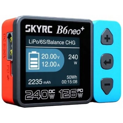 SkyRC B6neo+ nabíječka 240W 10A 6S LiPo/LiFe/LiIon/LiHV – Zboží Mobilmania