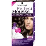 Schwarzkopf Perfect Mousse Permanent Color barva na vlasy 400 tmavě hnědý – Sleviste.cz