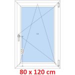 Soft Plastové okno 80x120 cm, otevíravé a sklopné, Zlatý dub – Zbozi.Blesk.cz