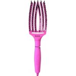 Olivia Garden Finger Brush kartáč na vlasy masážní 6-řadový střední Bright Pink – Zboží Mobilmania
