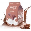 A'Pieu Chocolate Milk One-Pack vyhlazující jednorázová bavlněná maska s extrakty mléka a kakaa 21 g