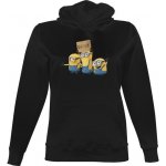 Dámská mikina s kapucí s potiskem Stop Mimoni dámské Černá – Zboží Dáma