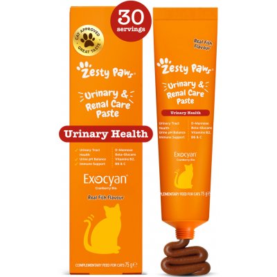 Zesty Paws Urinary & Renal Care Paste funkční doplněk stravy pro kočky na podporu močových cest a ledvin 75 g – Hledejceny.cz