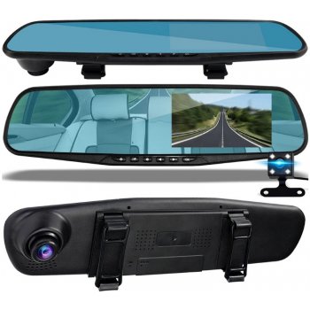 PODOFO Parkovací kamera s LCD ve zpětném zrcátku K0074A2 s fullHD 1080p přední kamerou