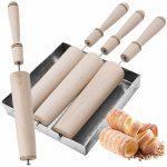 Perfect Home 10469 Rožně forma na trdelníky trdlo 16 cm 4 ks s podnosem – Zboží Dáma