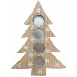 Svícen strom dřevěný 19,5 x 27 cm – Hledejceny.cz