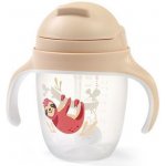 BabyOno nekapající hrneček se zatíženým brčkem 240 ml béžový – Zboží Mobilmania