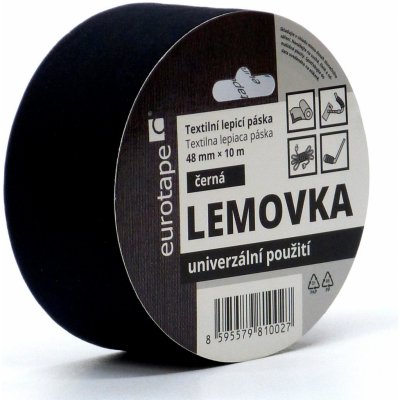 Eurotape Lemovka textilní lepicí páska 48 mm x 10 m černá – Zbozi.Blesk.cz