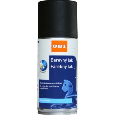 OBI sprej vodou ředitelný 150 ml matný RAL 9005 černý – Zbozi.Blesk.cz