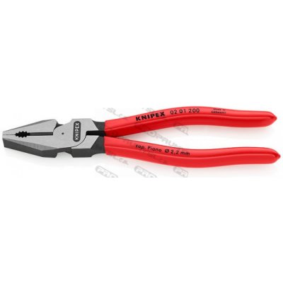 KNIPEX 02 01 200 Silové kombinované kleště, plastové návleky, fosfátováno na černo, 200 mm – Zboží Mobilmania