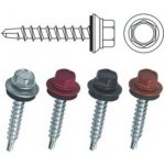 DIN 7504KPP 4.8x19 ZN Višňově červený (RAL3009) Šroub farmářský samovrtný TEX s EPDM podložkou, pro spojení plechů v přesahu, zinek – Zboží Mobilmania