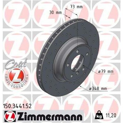 Brzdový kotouč ZIMMERMANN 150.3441.52 – Sleviste.cz
