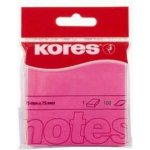 Kores samolepicí bloček neon růžový 75 x 75 mm, 100 listů – Zboží Dáma