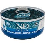 N&D CAT OCEAN Kitten Tuna & Cod & Shrimp & Pumpkin 70 g – Sleviste.cz