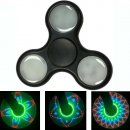 Fidget spinner s LED osvětlením černý